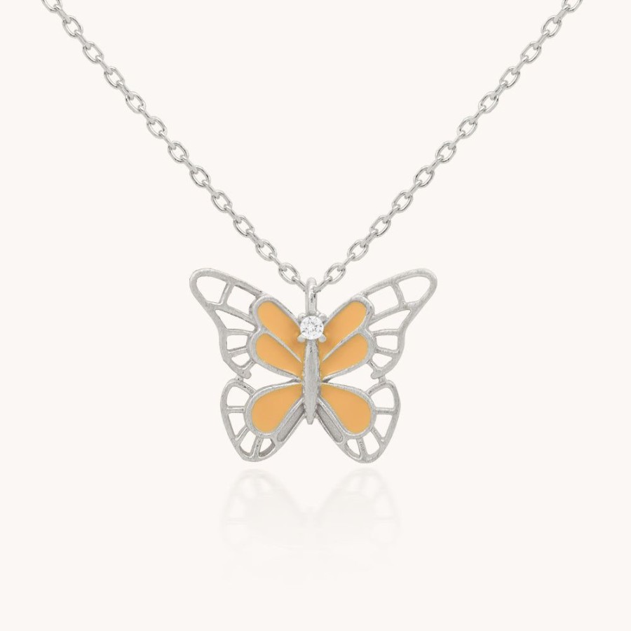 Joyas Bohoo Accesorios Cadenas | Collar Mariposa Plata Plateado