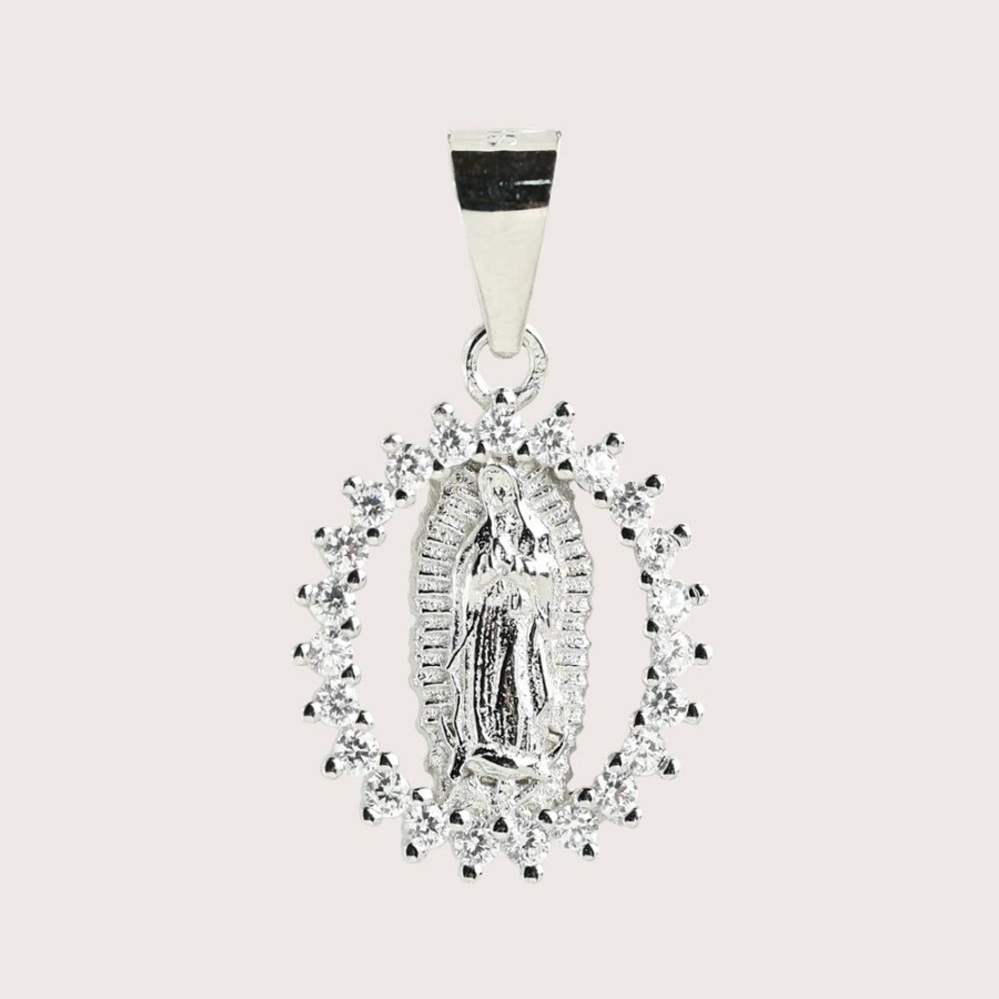 Joyas Bohoo Accesorios Cadenas | Collar Virgen De Guadalupe Silver Plateado