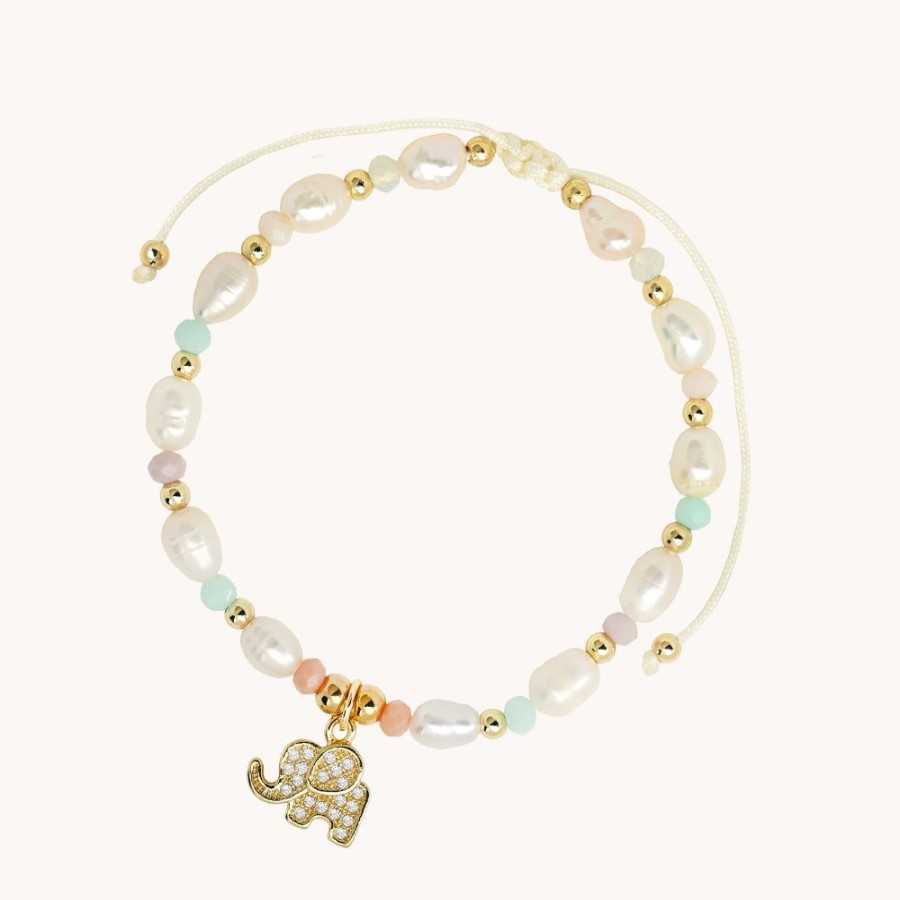 Joyas Bohoo Accesorios Todo Pulseras | Pulsera Lucky Elephant Pasteles-Elefante