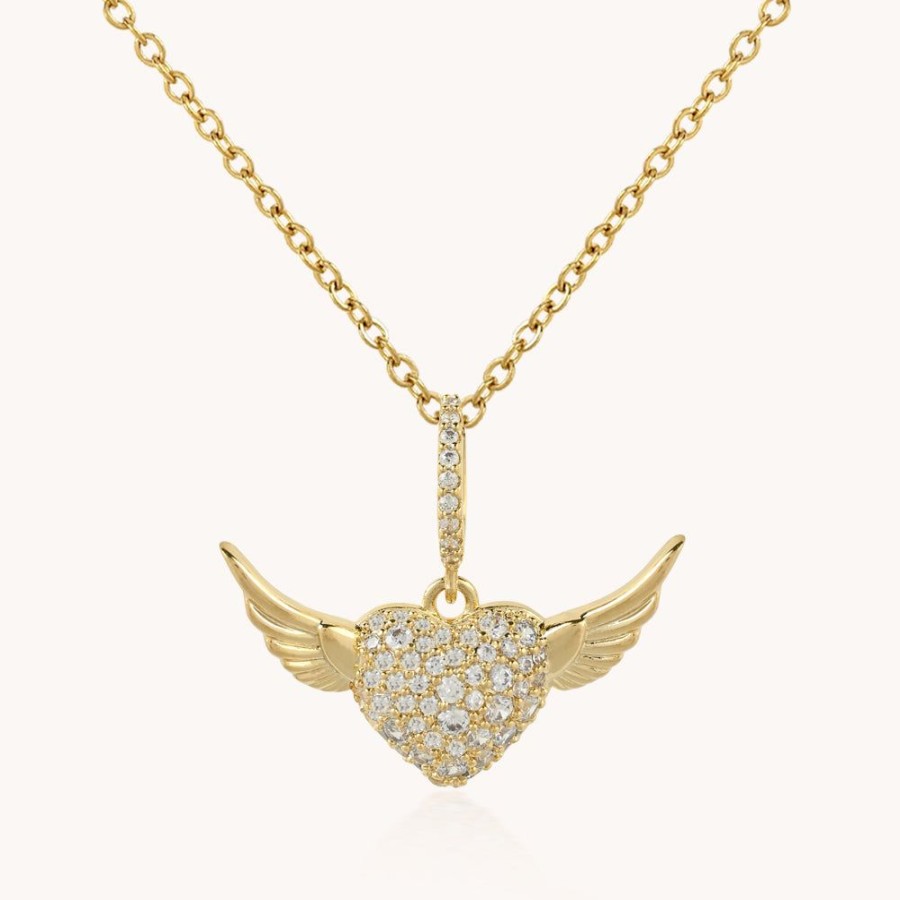 Joyas Bohoo Accesorios Cadenas | Collar Fly Heart Dorado