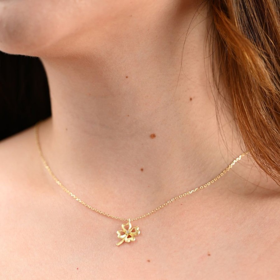 Joyas Bohoo Accesorios Todo Collares | Collar Golden Clover Dorado