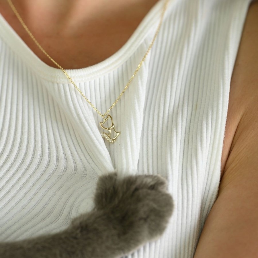 Joyas Bohoo Accesorios Todo Collares | Collar Golden Kitten Dorado