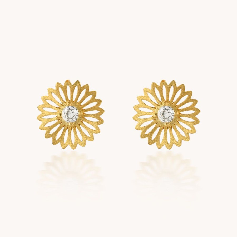 Joyas Bohoo Accesorios Todo Aretes | Aretes Margarita Golden Dorado