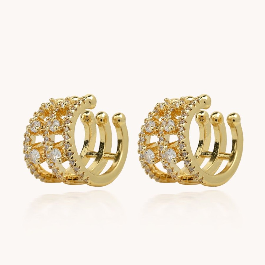 Joyas Bohoo Accesorios Todo Aretes | Earcuff Shine Dorado