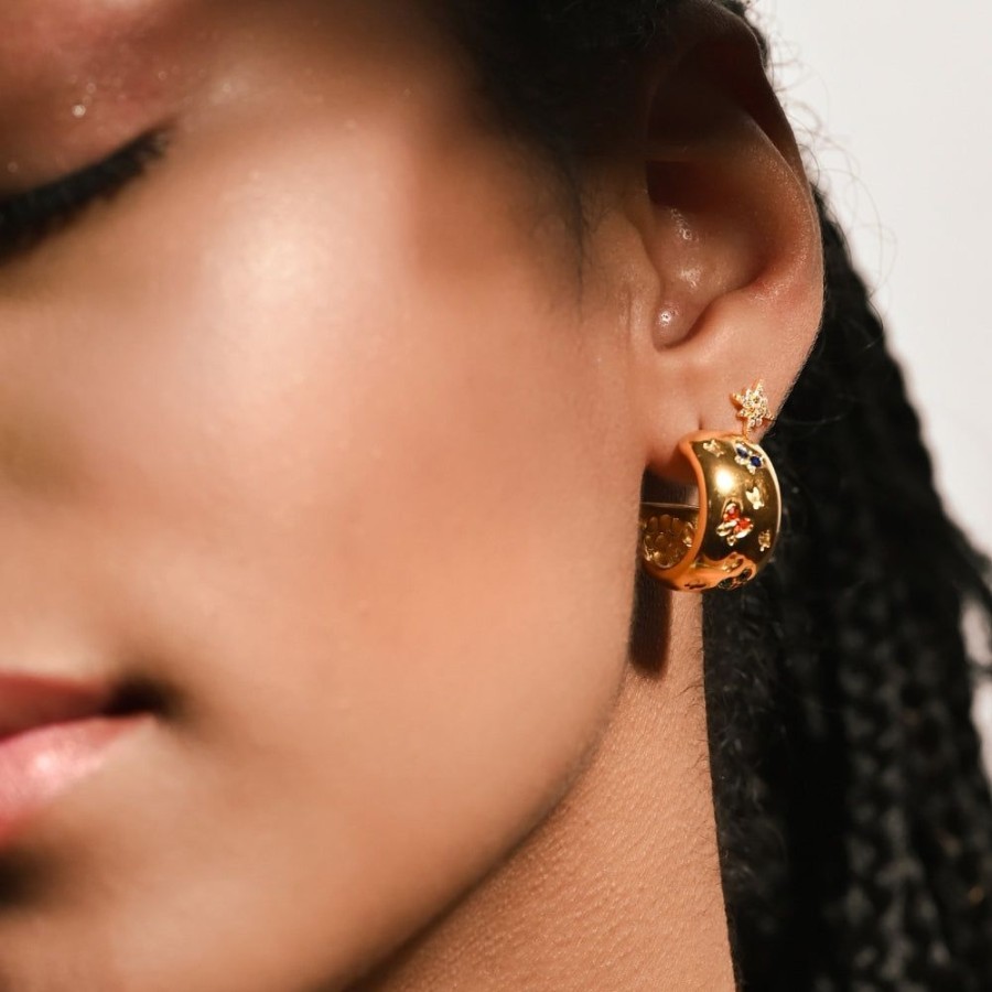 Joyas Bohoo Accesorios Todo Aretes | Argollas Chunky Hoops Dorado