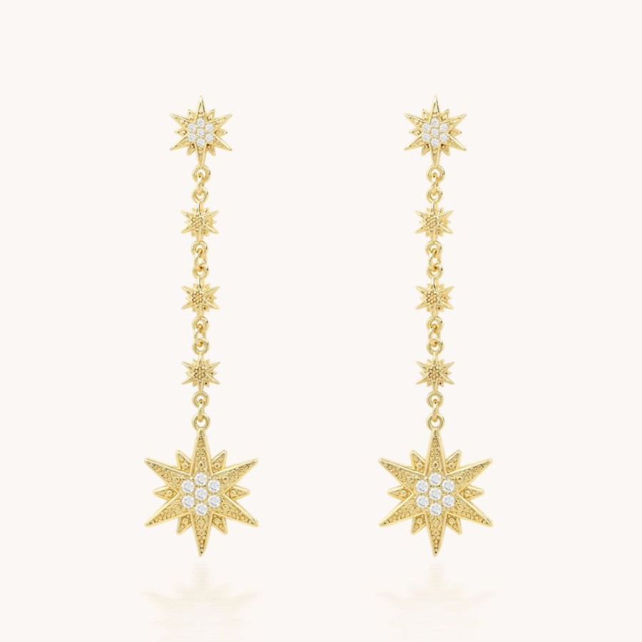 Joyas Bohoo Accesorios Colgantes | Aretes Stars In The Sky Dorado