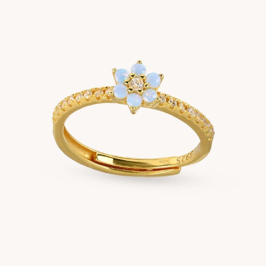 Joyas Bohoo Accesorios Todo Anillos | Anillo Flor Golden