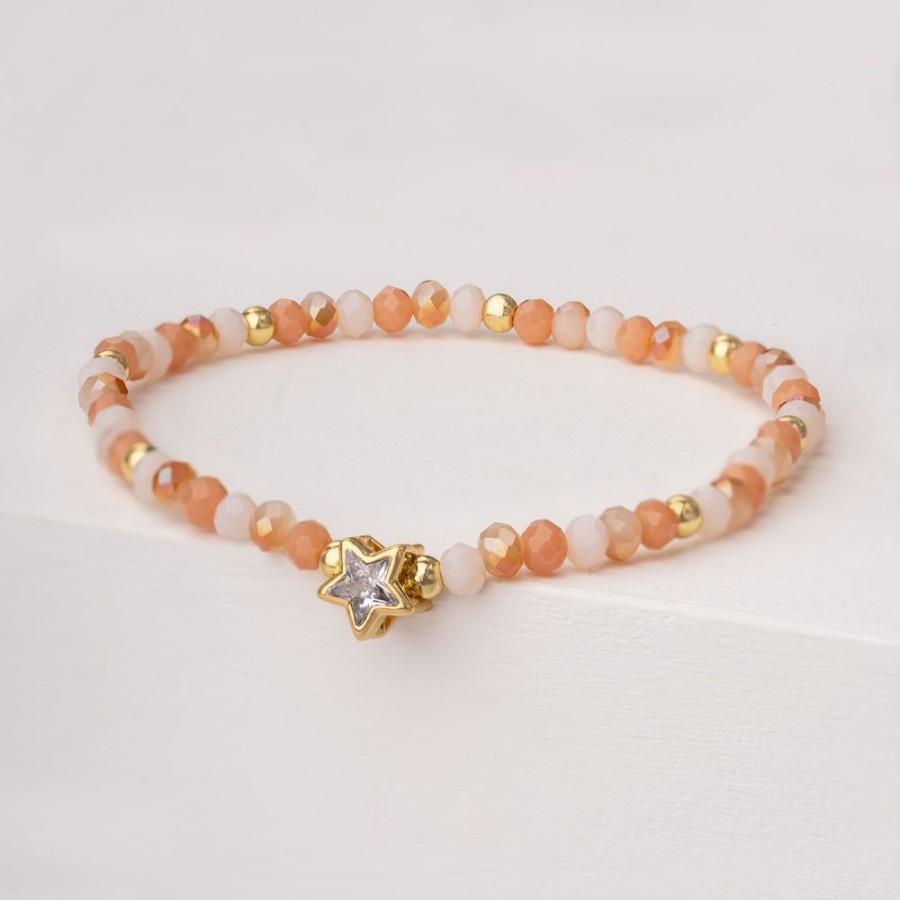 Joyas Bohoo Accesorios Todo Pulseras | Pulsera Murano Estrella Melon-Estrella