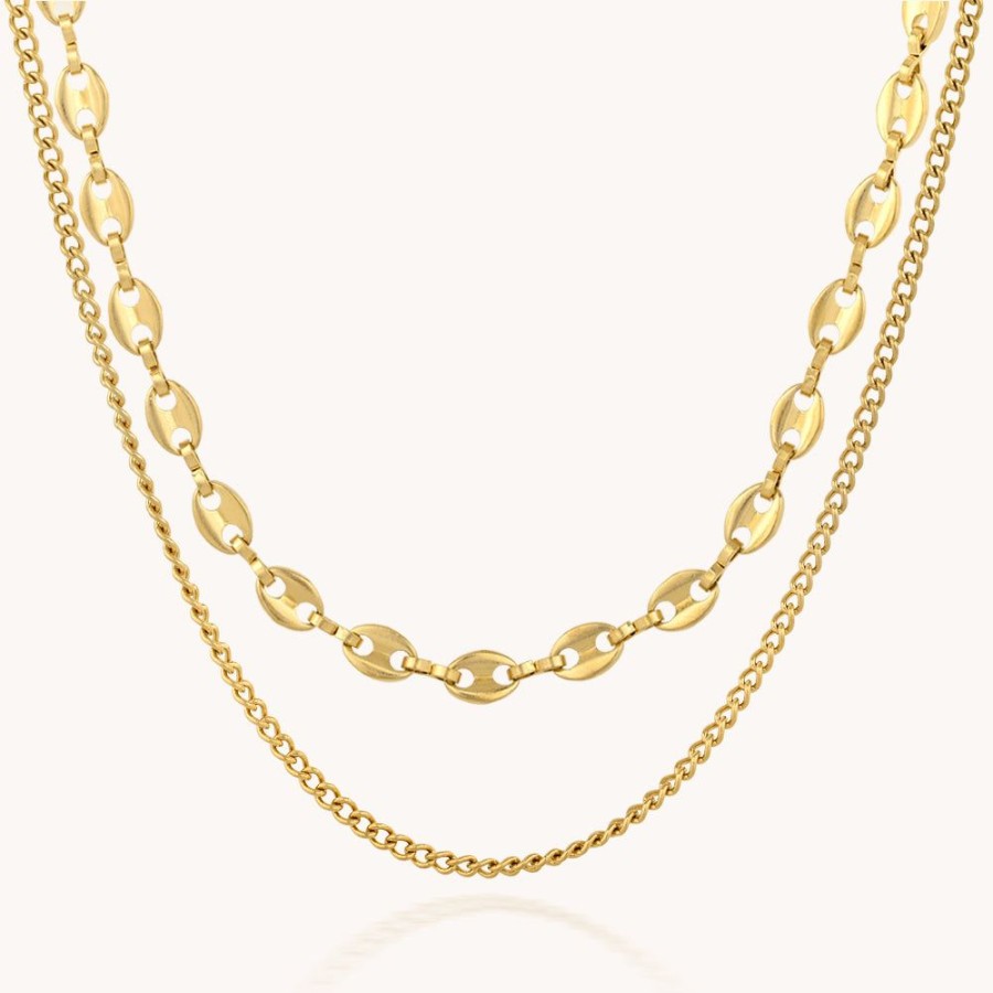 Joyas Bohoo Accesorios Chokers | Collar Double Golden Dorado