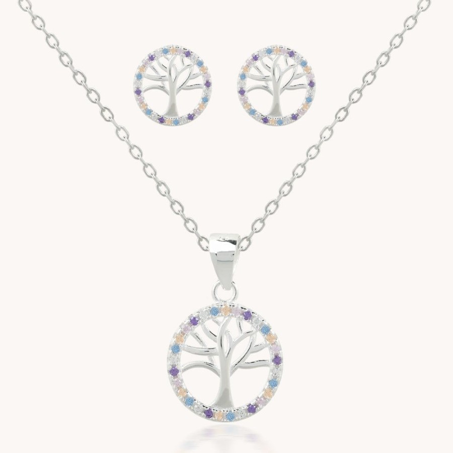 Joyas Bohoo Accesorios | Set Arbol De La Vida Plata Plateado