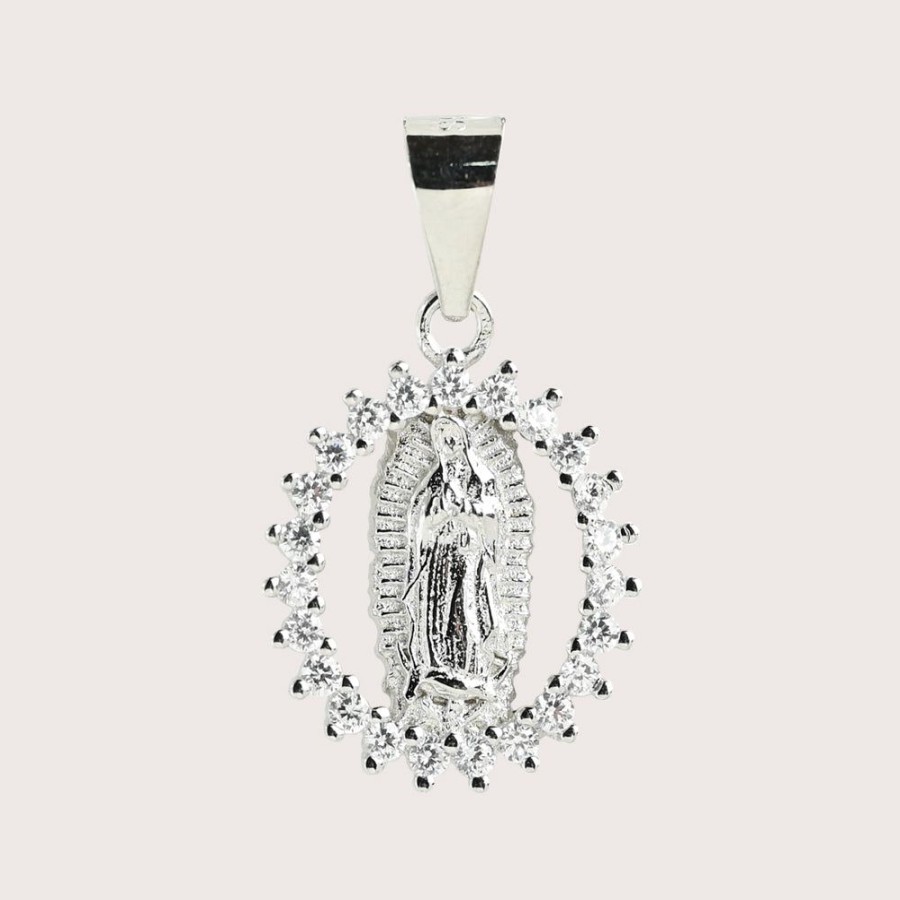 Joyas Bohoo Accesorios Todo Collares | Collar Virgen De Guadalupe Silver Plateado