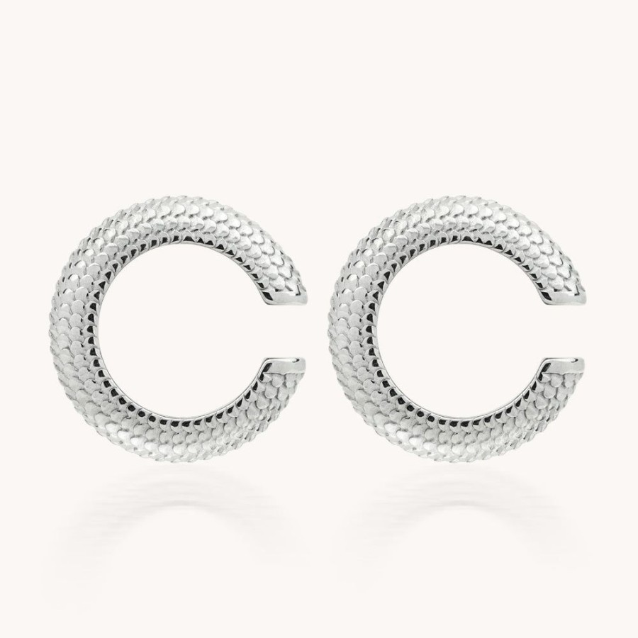 Joyas Bohoo Accesorios Todo Aretes | Earcuff Chunky Snake Plateado