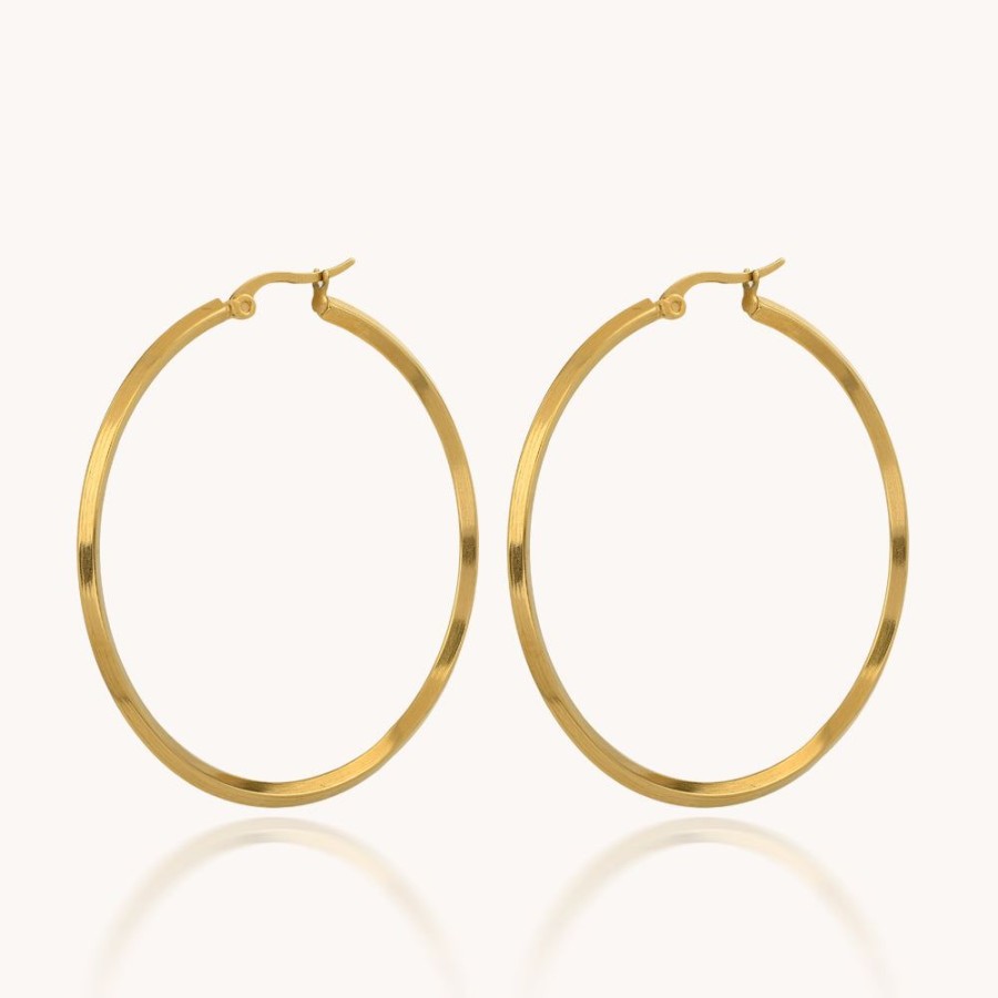 Joyas Bohoo Accesorios Todo Aretes | Aretes Extra Large Golden Dorado