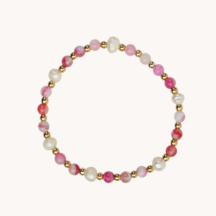 Joyas Bohoo Accesorios Elasticas | Pulsera Energy Agatha Rosa